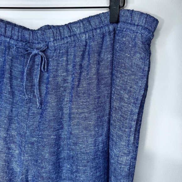 Reitman's Blue Linen Wide Leg Pants Size XXL Petite - Picture 7 of 13